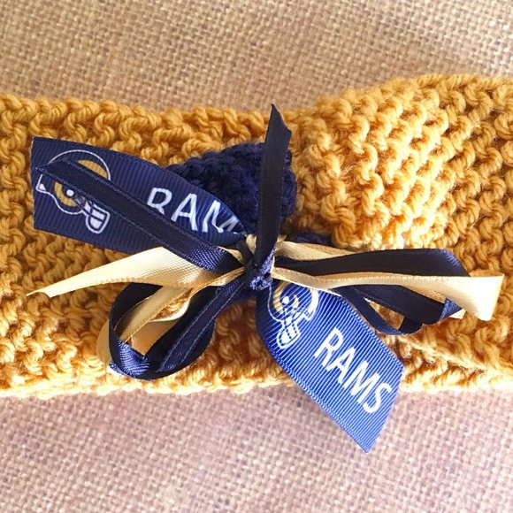 Los Angeles RAMS Football Handmade Baby Headband *NEW* - Picture 1 of 1
